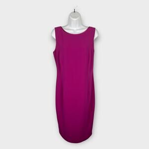 Ursula‎ of Switzerland Pink Sleeveless scoop back sheath dress Knee length SZ 4